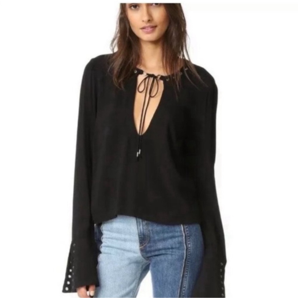 Free People Jump to the Beat Grommet Top